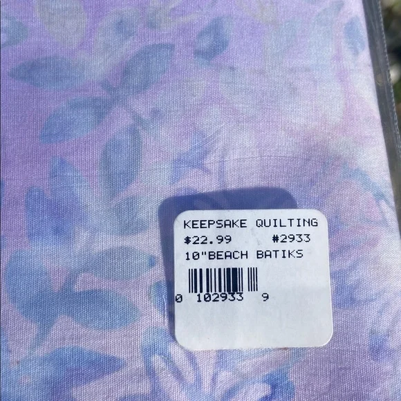 FABRIC BEACH BATIKS COLLECTION twenty assorted 10” pre cut squares NWT - Picture 4 of 5
